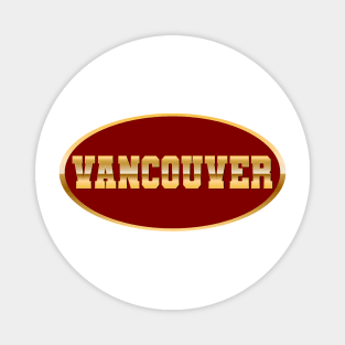 Gold Vancouver Magnet